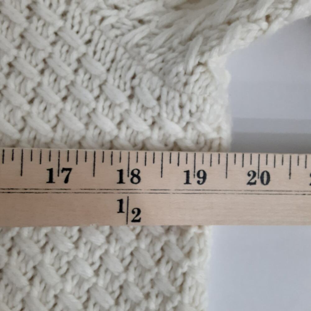Talbots Fisherman Sweater Cream Womens 2 Cashmere Angora Wool - Picture 8 of 10